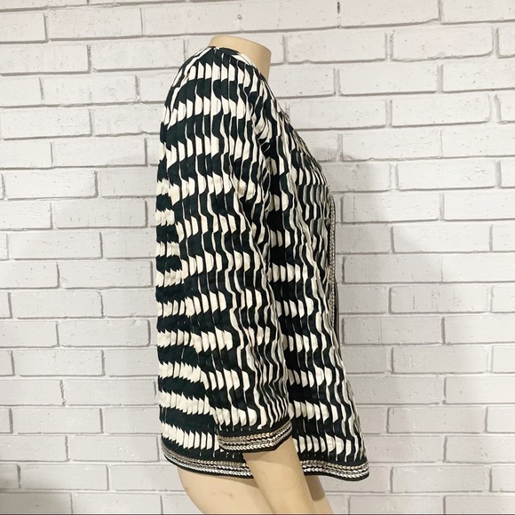 Chico’s Travelers Pleated Open Front Blazer - Picture 9 of 11